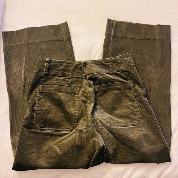 Anthropologie Maeve Olive Corduroy Trousers - Picture 3 of 3